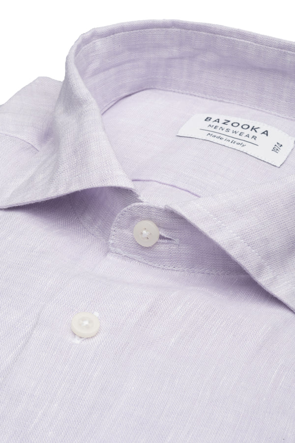 Lavender Linen Shirt by Bazooka - BAZOOKA 