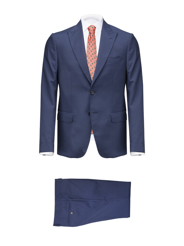 Lancia Royal Blue Wool Suit by Reda - BAZOOKA 