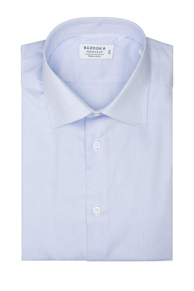 Light Blue No Iron Shirt by Bazooka - BAZOOKA 