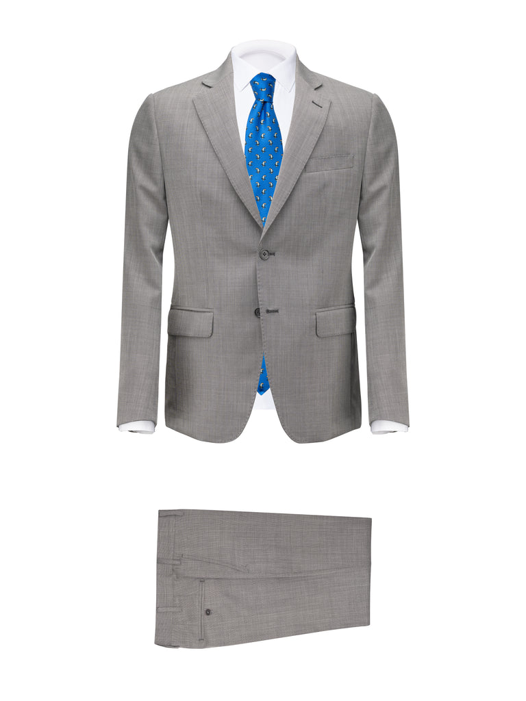 Salt & Pepper Wool Suit by Tollegno - BAZOOKA 