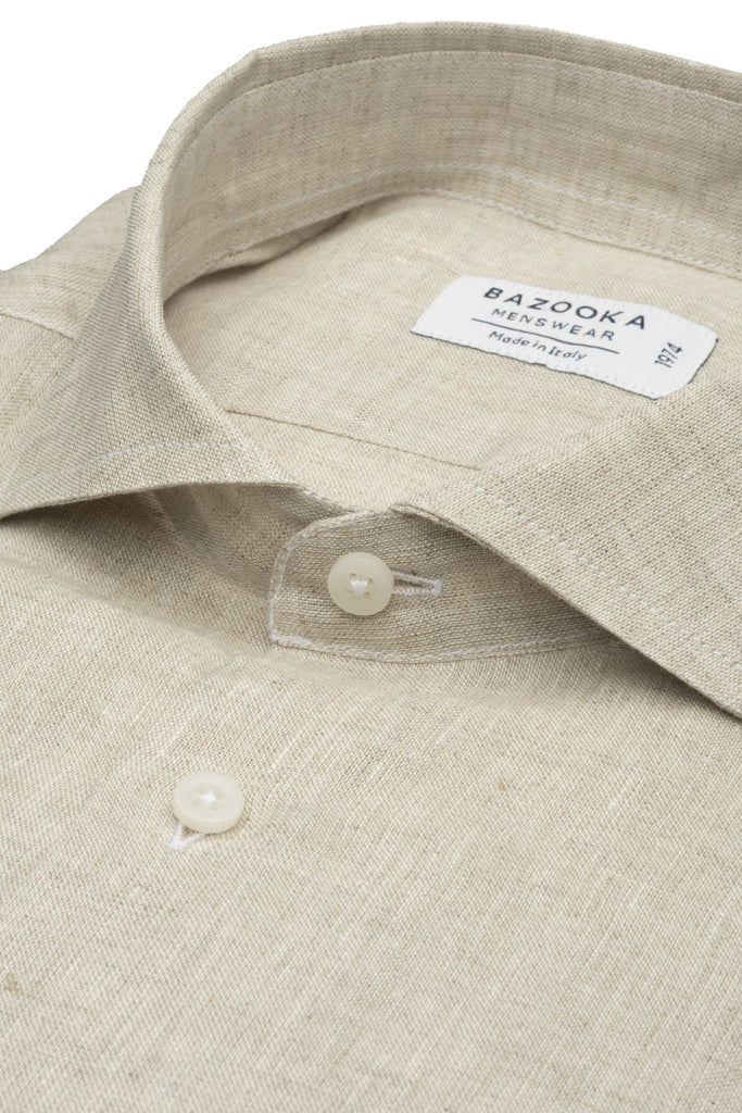 Sand Linen Shirt by Bazooka - BAZOOKA 