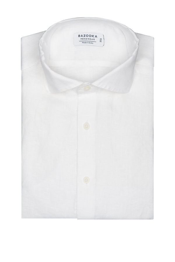 White Linen Shirt by Bazooka - BAZOOKA 
