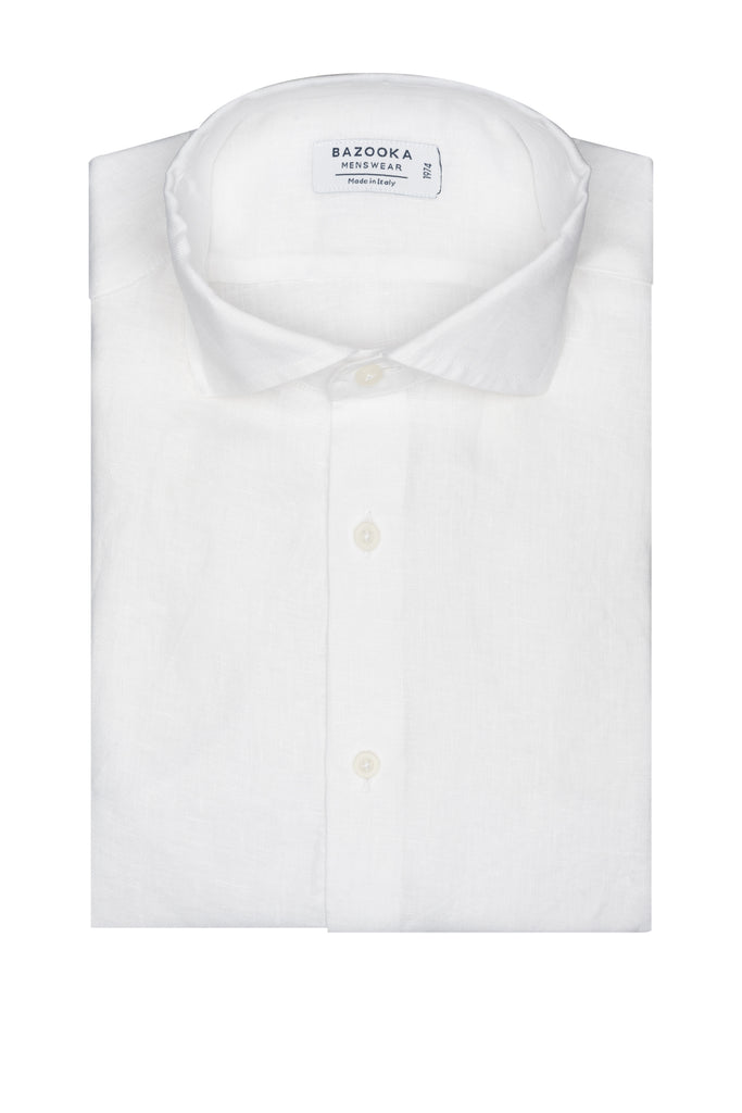 White Linen Shirt by Bazooka - BAZOOKA 