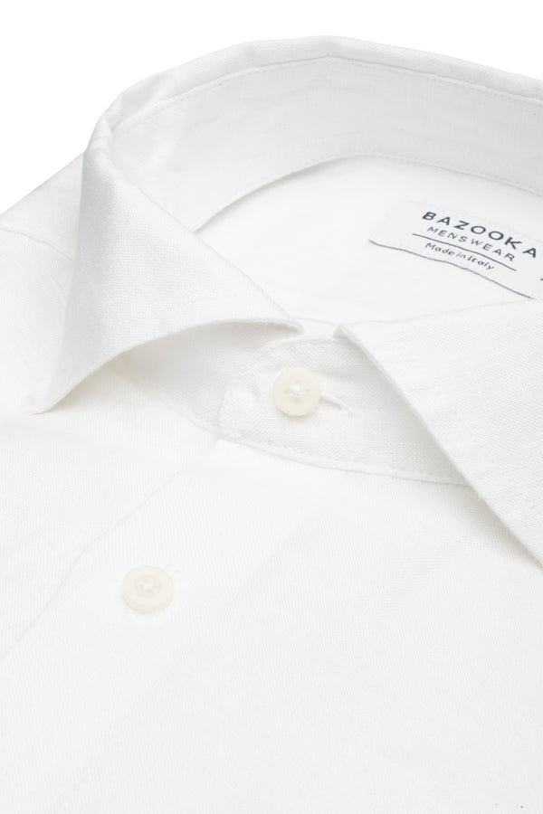White Linen Shirt by Bazooka - BAZOOKA 