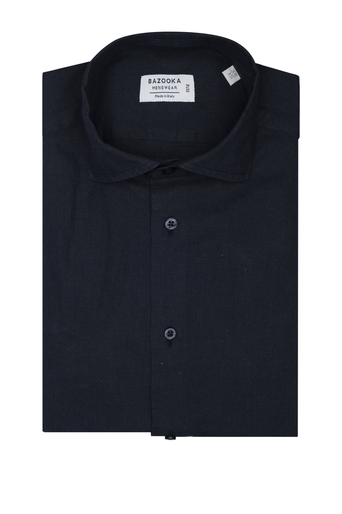 Navy Linen Shirt by Bazooka | BAZOOKA