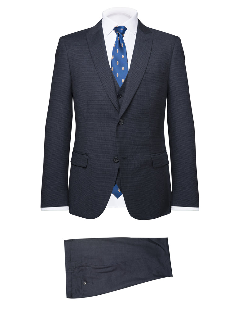 Grey Small Checks  Suit - BAZOOKA 