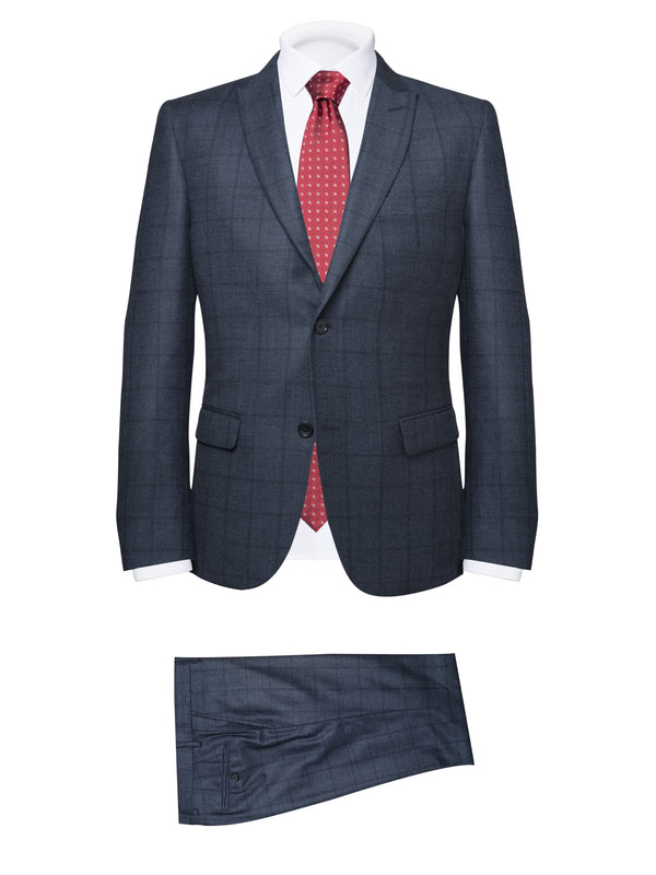 Blue Windowpane Suit - BAZOOKA 