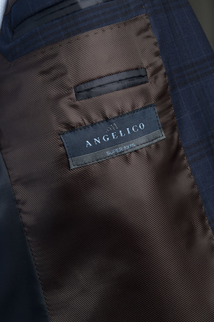 Dark Blue/Black Prince of Wales Suit - BAZOOKA 