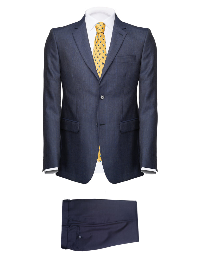 Blue Campore Cool Wool Suit - BAZOOKA 