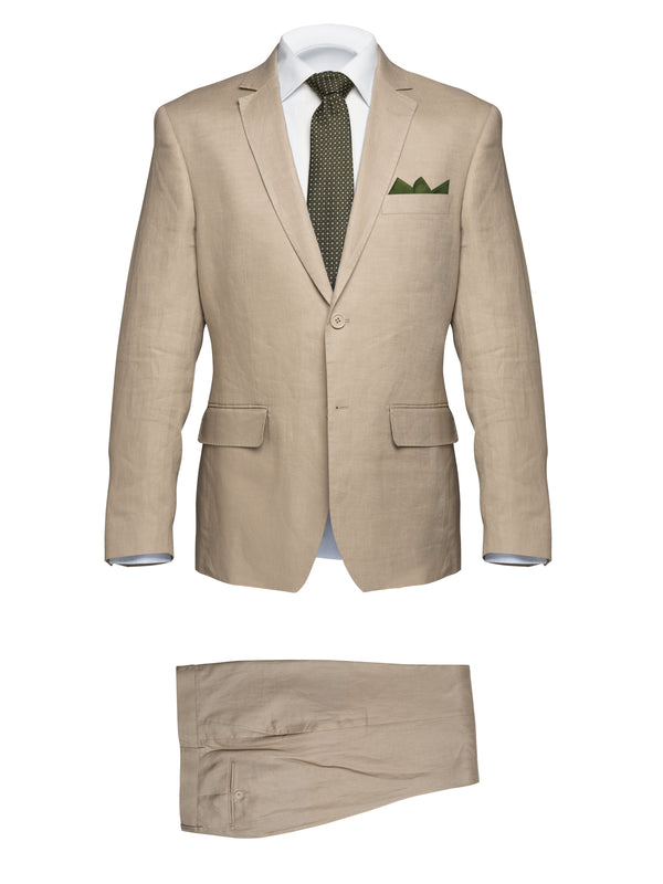 Beige Linen Suit - BAZOOKA 