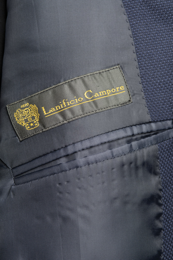 Dark Blue "Nido D'ape" Jacket by Campore - BAZOOKA 
