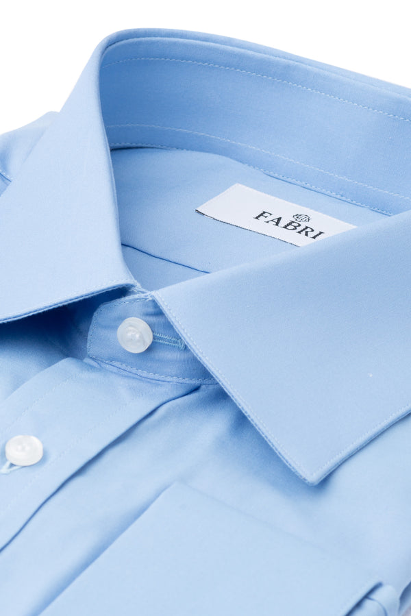 Light Blue French Cuff Dress Shirt Fabri - BAZOOKA 