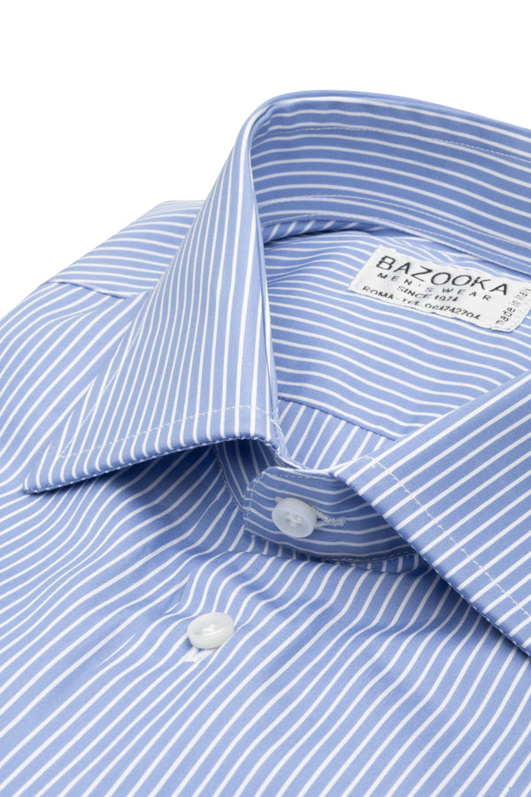 Light Blue Striped Shirt by Bazooka - BAZOOKA 