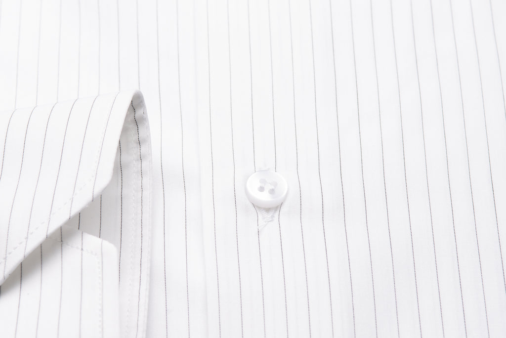 White Striped Black Shirt by Drop Shirt - BAZOOKA 