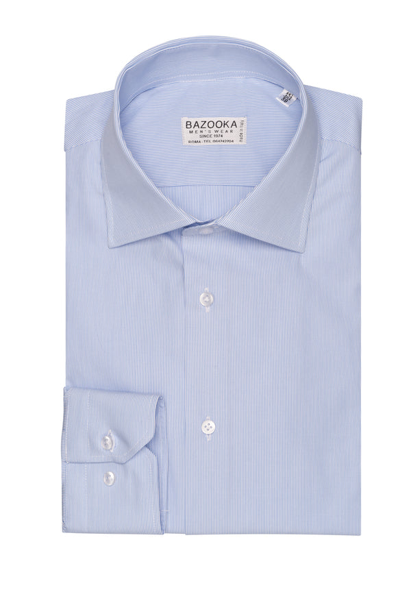 Millerighe Light Blue Shirt by Bazooka - BAZOOKA 