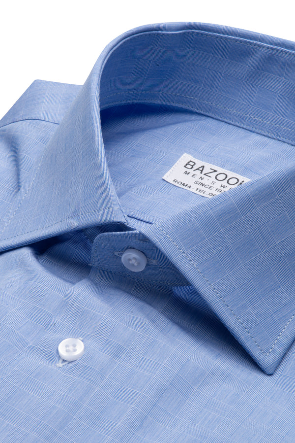 Prince of Wales Light Blue Shirt by Bazooka - BAZOOKA 