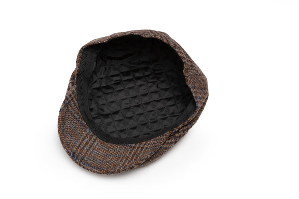 Brown Prince of Wales Flat Cap - BAZOOKA 