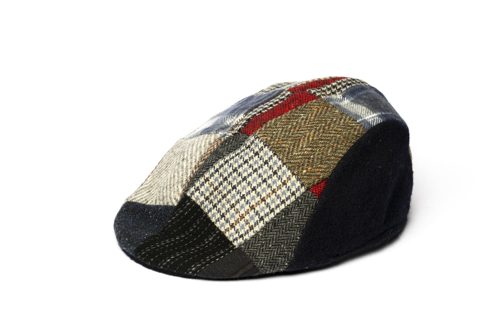 Patchwork Wool Flat Cap " Classic" - BAZOOKA 