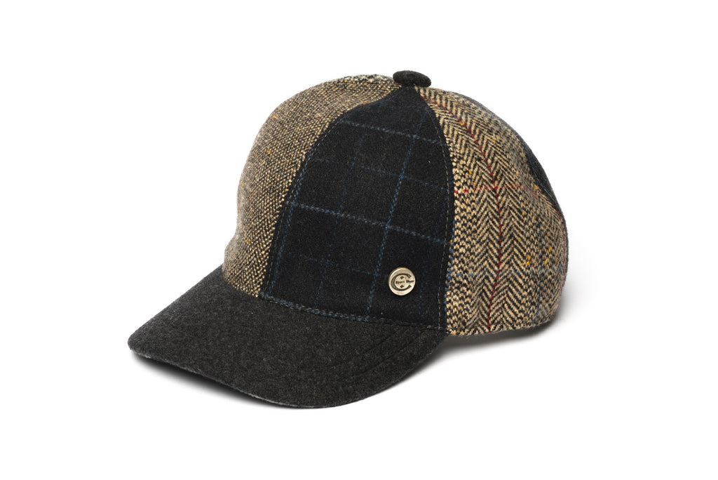 Patchwork Wool Baseball Hat - BAZOOKA 