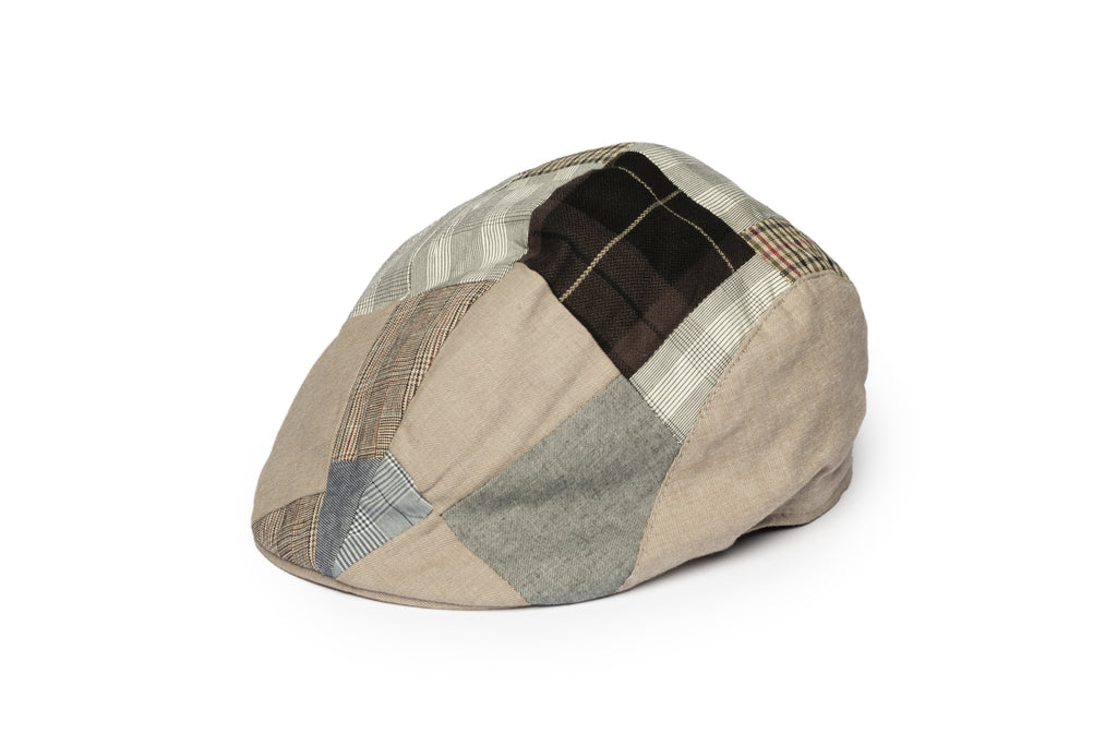 Patchwork Cotton Flat Cap - BAZOOKA 