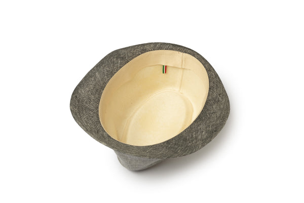 Light Grey Bardolino Linen Hat - BAZOOKA 