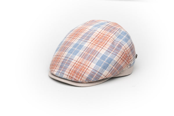 Red&Blue Fantasy Silk Flat Cap - BAZOOKA 