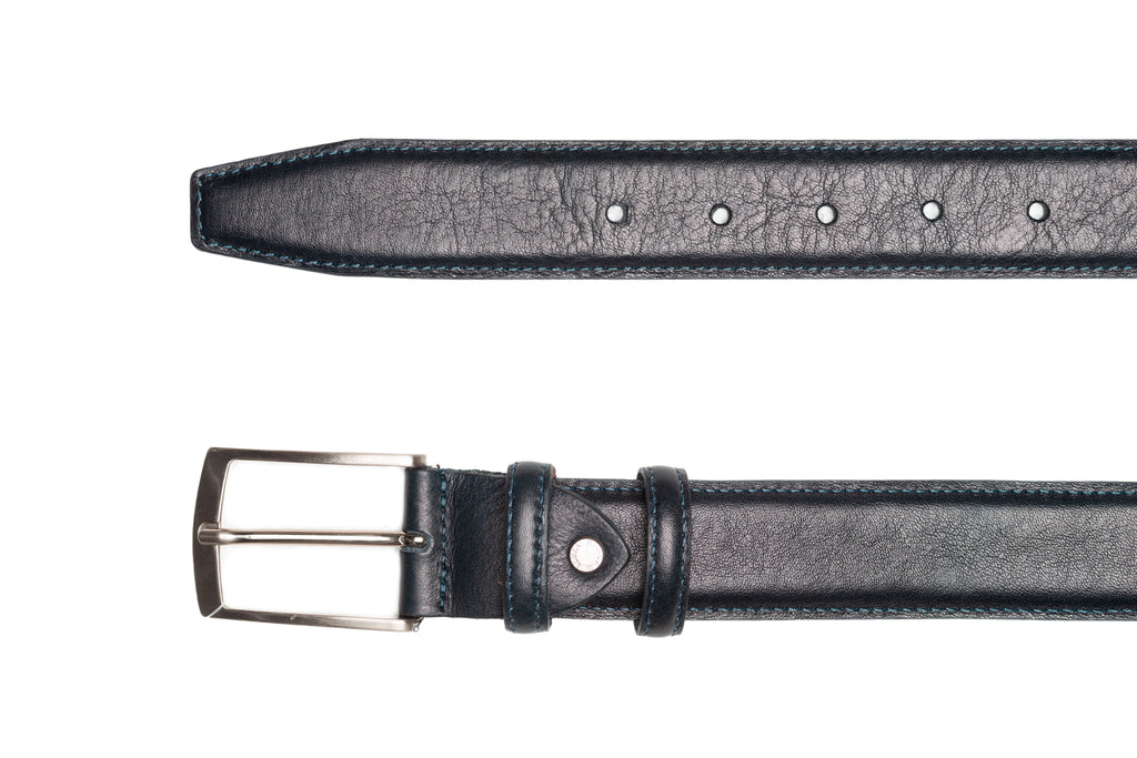 Black Dressy & stitched Belt - BAZOOKA 