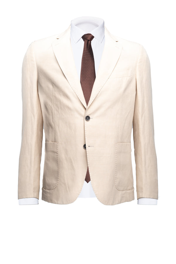 Beige Linen Blazer - BAZOOKA 