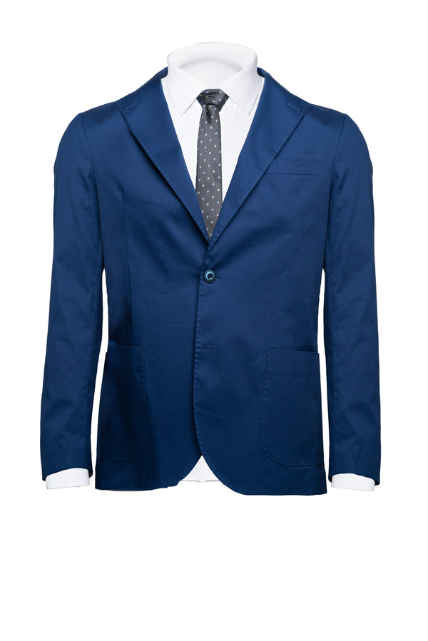 Blue Cotton Blazer - BAZOOKA 