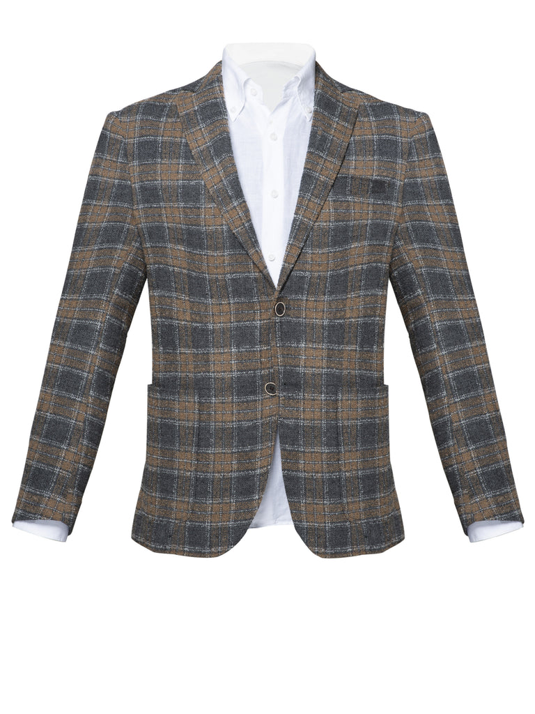 "Sand" Windowpane Jacket by Campore - BAZOOKA 