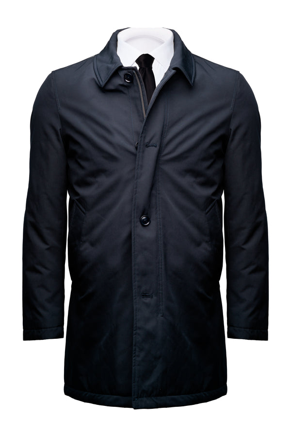 Navy Waterproof Trench Coat - BAZOOKA 