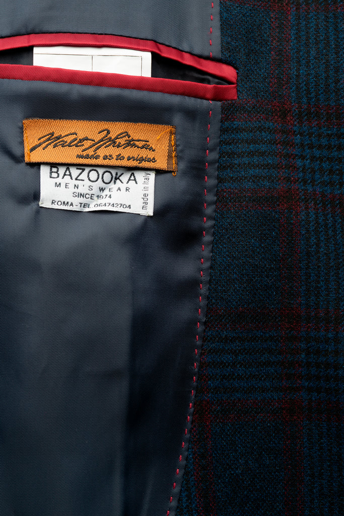 Blue Prince of Wales & Burgundy Windowpane - BAZOOKA 