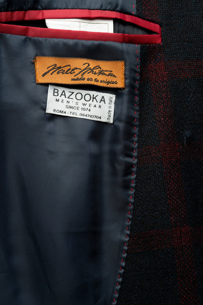 Blue & Burgundy Windowpane - BAZOOKA 