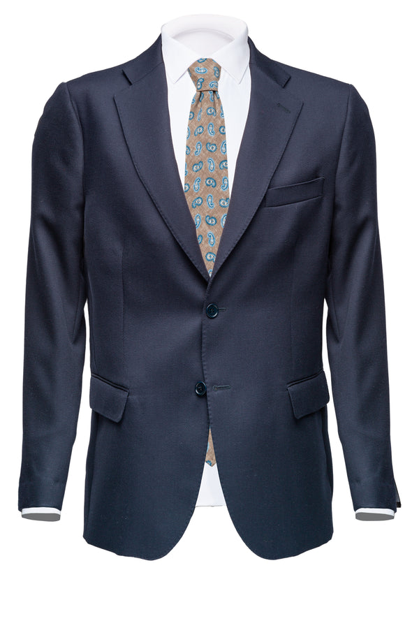 Navy Wool Blazer by Bottoli - BAZOOKA 