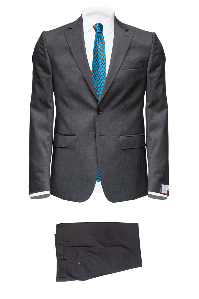 Grey Wool Suit by Tollegno - BAZOOKA 