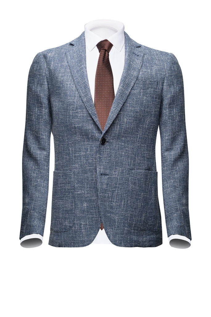 Light Blue Cotton Blazer - BAZOOKA 