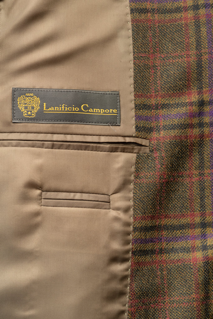 Brown Prince of Wales Wool Blazer (Regular) - BAZOOKA 