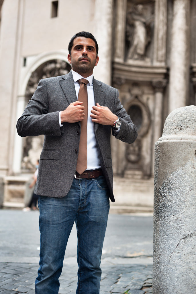 Grey blazer tweed deals