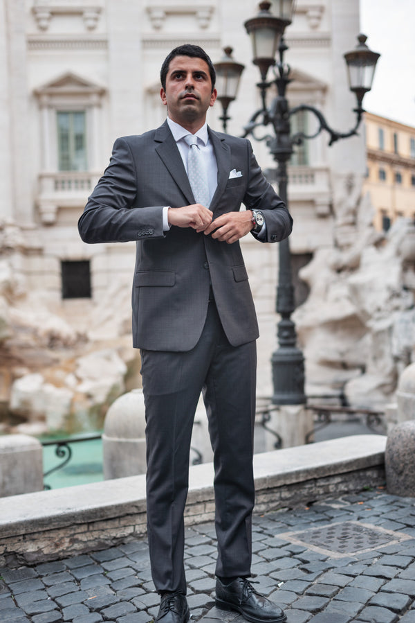 Chuckle Grey Suit by Cerruti - BAZOOKA 