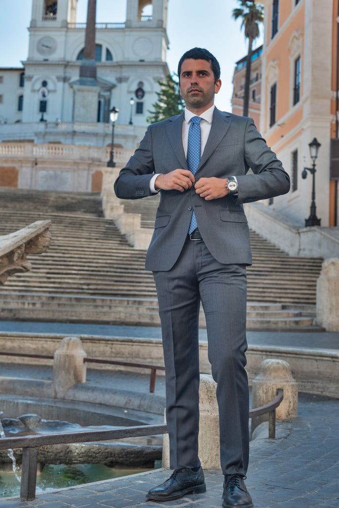 Dark Grey Flanella Suit - BAZOOKA 