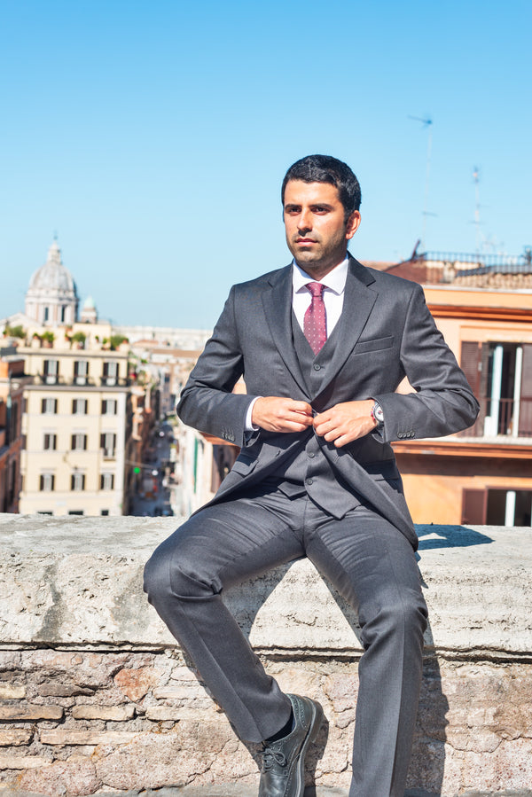 3 Piece Suit Dark Grey - BAZOOKA 