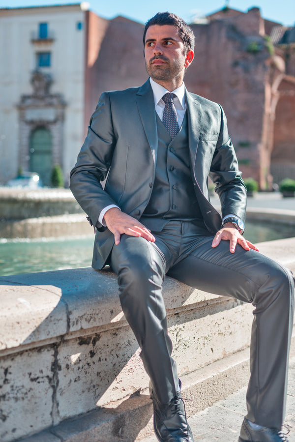 Black 3 Piece Suit Andrea Barberi - BAZOOKA 