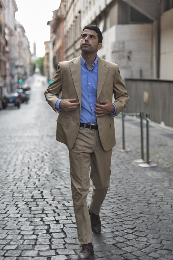 Beige Cotton Suit - BAZOOKA 