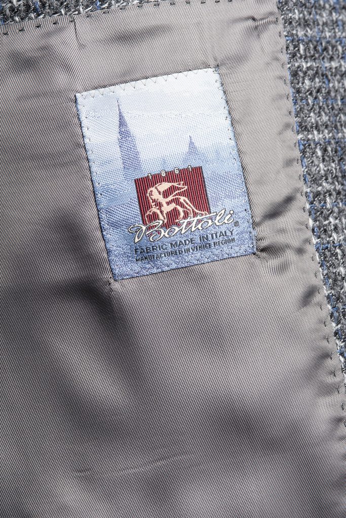 Grey "Stoffa" Wool/Cotton/Cashemere Jacket by Bottoli - BAZOOKA 