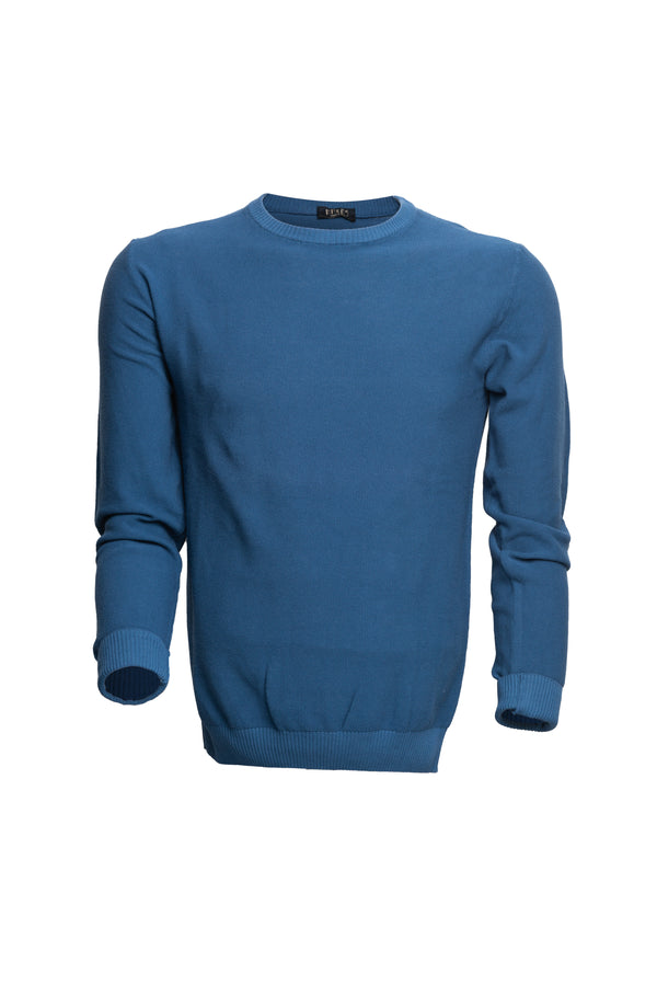 Blue Crewneck Sweater - BAZOOKA 