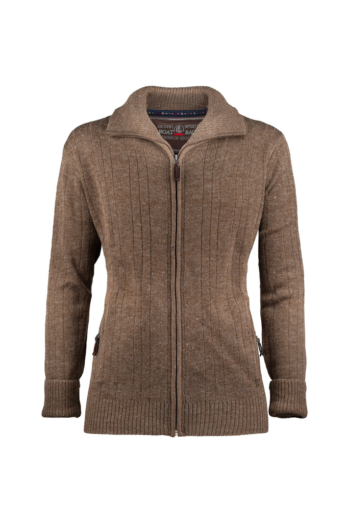 Brown Merino Cardigan - BAZOOKA 