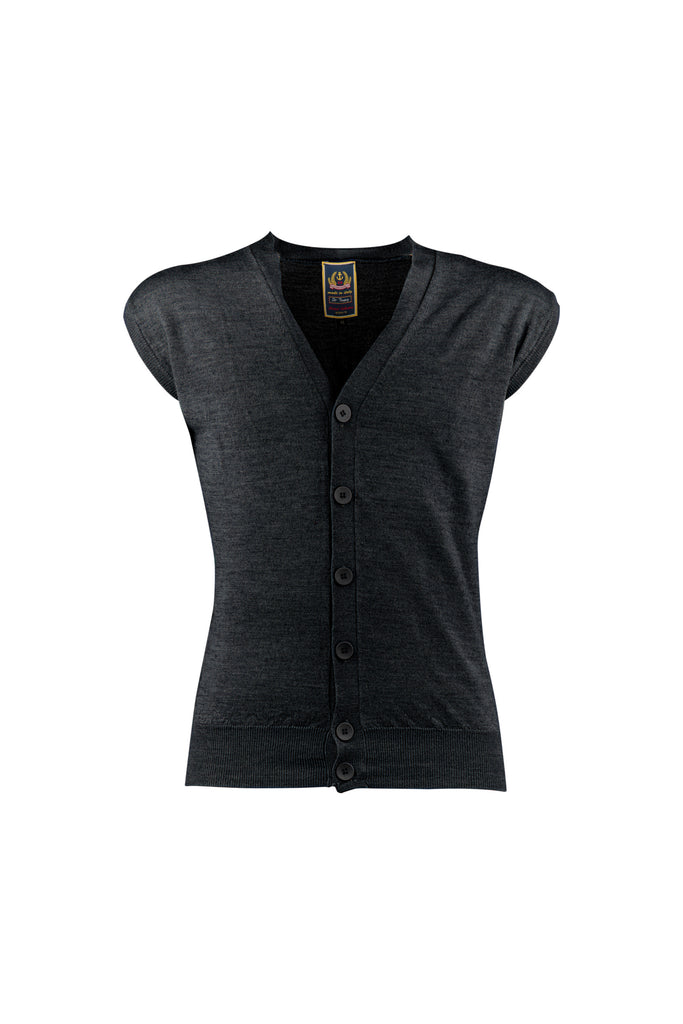 Dark Grey Merino Vest - BAZOOKA 