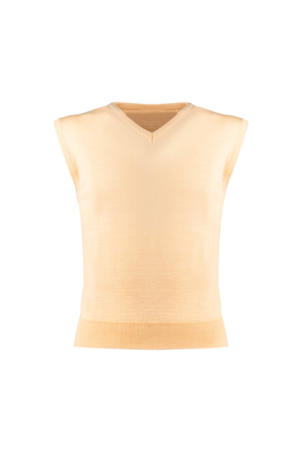 Cream Wool Vest - BAZOOKA 