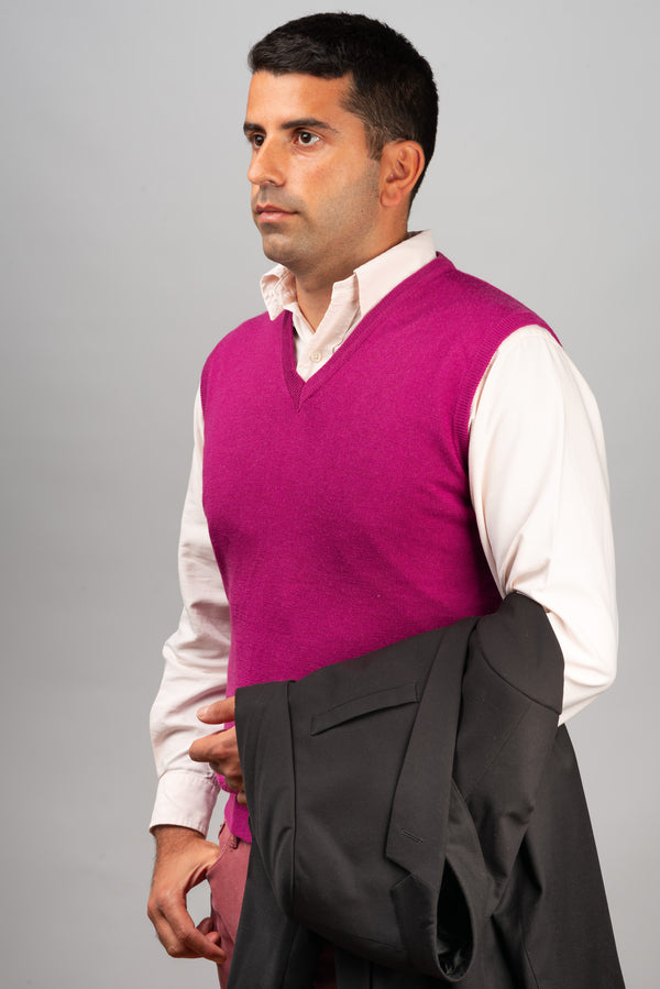Purple Wool Vest - BAZOOKA 
