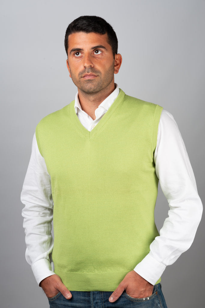 Light Green Wool Vest - BAZOOKA 